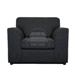 Furnishings For Less UK Paris Charcoal Boucle Fabric Single Seater Armchair - thumbnail 2