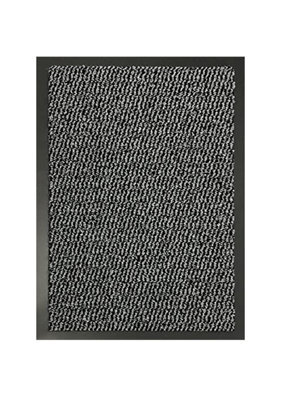 Heavy Duty Indoor & Outdoor Rubber Non-Slip Absorbent Barrier Mat - Silver Grey 90 X 150 Cm - image 1