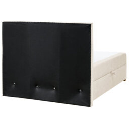 Beliani Divan Bed With Storage Fabric Major 180 X 200 Cm (Eu Super King) Light Beige - thumbnail 7