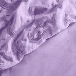 Ohs Seersucker Duvet Cover Pillowcase Bedding Set, Lilac - King - thumbnail 5