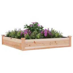 Berkfield Garden Raised Bed With Liner 120X120X25 Cm Solid Wood Fir - thumbnail 3