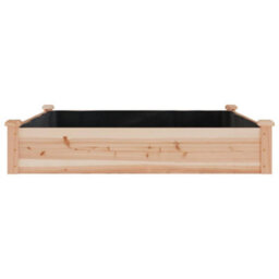 Berkfield Garden Raised Bed With Liner 120X120X25 Cm Solid Wood Fir - thumbnail 4