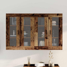 Berkfield Wall Mounted Cabinets 2 Pcs Old Wood 69.5X34X90 Cm Engineered Wood - thumbnail 4