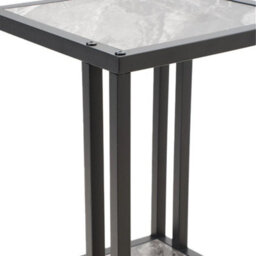 3 Tier Metal & Mdf Rustic Corner Cabinet Free Standing Bookcase Shelving Display - thumbnail 6