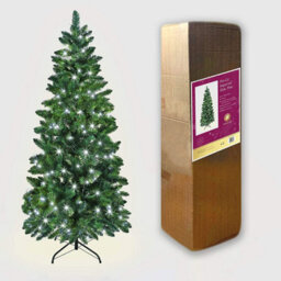 Shatchi 4Ft Prelit Cool White Leds Slim Chrismtmas Tree Cool White Leds - thumbnail 2