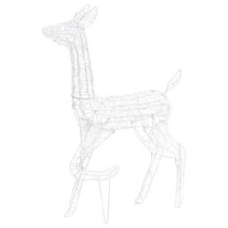 Berkfield Versatile Acrylic Reindeer Family Christmas Decoration 300 Led Warm White - thumbnail 9