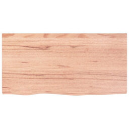 Berkfield Wall Shelf Light Brown 80X40X6 Cm Treated Solid Wood Oak - thumbnail 2