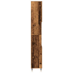Berkfield Bathroom Cabinet Old Wood 30X30X190 Cm Engineered Wood - thumbnail 5