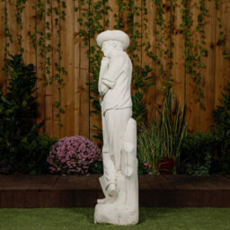 Farmer Leaning On A Spade Life Size  Statue 55' Or 139 Cm - thumbnail 4