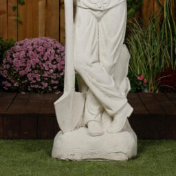 Farmer Leaning On A Spade Life Size  Statue 55' Or 139 Cm - thumbnail 8