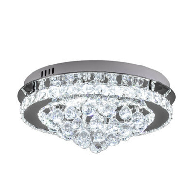 Darphe 36W Crystal Chandelier,round Teardrop Ceiling Led Chandelier,dimmable,with Remote Control - image 1