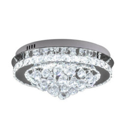 Darphe 36W Crystal Chandelier,round Teardrop Ceiling Led Chandelier,dimmable,with Remote Control - thumbnail 1
