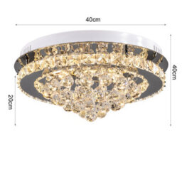 Darphe 36W Crystal Chandelier,round Teardrop Ceiling Led Chandelier,dimmable,with Remote Control - thumbnail 9