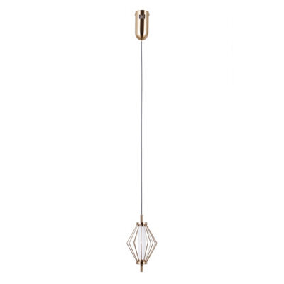 Luminosa Lighting Luminosa Sevil Wire Frame Pendant Ceiling Light Gold 3000K Warm White - image 1