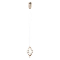 Luminosa Lighting Luminosa Sevil Wire Frame Pendant Ceiling Light Gold 3000K Warm White - thumbnail 2