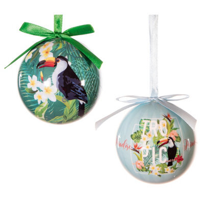Premier Christmas Tree Baubles Set Of 7 Toucans