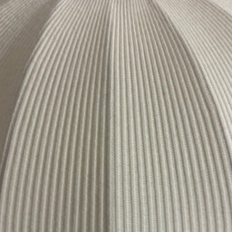CGC Lighting Cgc Lila Cream Rounded Ribbed Stretch Cotton Fabric Lampshade - thumbnail 5