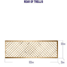 Premier Garden Supplies Elite Diamond Wooden Trellis Panel 6Ft X 2Ft (4 Pack) Standard Lattice Fencing Topper For Climbing Plant Support - thumbnail 8