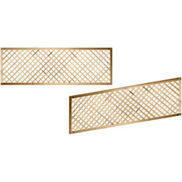 Premier Garden Supplies Elite Diamond Wooden Trellis Panel 6Ft X 2Ft (4 Pack) Standard Lattice Fencing Topper For Climbing Plant Support - thumbnail 4
