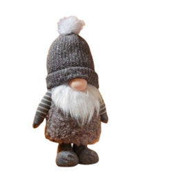 Samuel Alexander 40Cm Large Grey Gonk With Bobbly Hat Christmas Decoration - thumbnail 2
