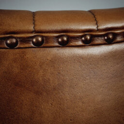 Elm Home And Products Real Genuine Leather Swivel Egg Aviator Wing Accent Arm Chair Brown Tan - thumbnail 6