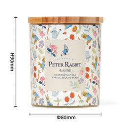 Peter Rabbit™ Spring Bloom Scented Candle 1 Wick Wood Lid 30Hr Burn Glass - thumbnail 5