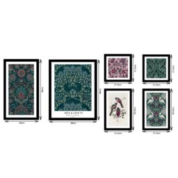 Arthouse Arts & Crafts Green, Purple & Pink Canvas Art, Set Of 6 (H)48Cm X (W)48Cm - thumbnail 5