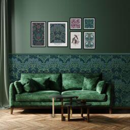 Arthouse Arts & Crafts Green, Purple & Pink Canvas Art, Set Of 6 (H)48Cm X (W)48Cm - thumbnail 2