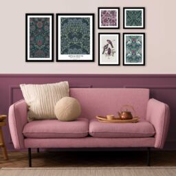 Arthouse Arts & Crafts Green, Purple & Pink Canvas Art, Set Of 6 (H)48Cm X (W)48Cm - thumbnail 3