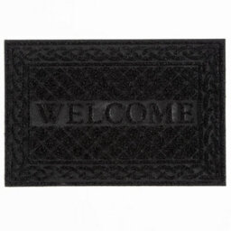 Arthouse Romiley Welcome Rubber Crumb Scrapper 40X60Cm Black Doormat - thumbnail 1