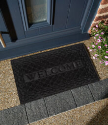 Arthouse Romiley Welcome Rubber Crumb Scrapper 40X60Cm Black Doormat - thumbnail 5