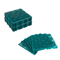 Kct 3 Pack - Green Garden Non Slip Interlocking Path Tiles - 15 Pieces Total - thumbnail 1