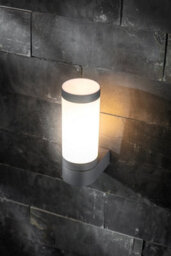 CGC Lighting Cgc Outdoor Outside Wall Light Anthracite Dark Grey E27 Opal Diffuser Ip44 Porch - thumbnail 3