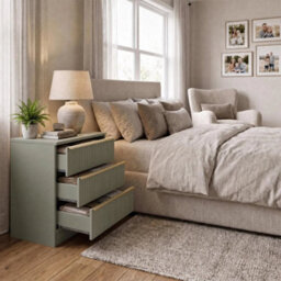 3 Drawer Chest Of Drawers Bedroom Storage Unit - thumbnail 3