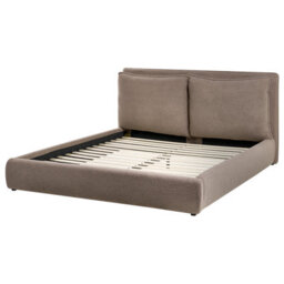 Beliani Bed Boucle Bajonna 160 X 200 Cm (Eu King Size) Brown - thumbnail 5