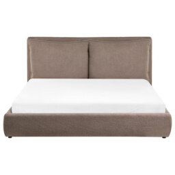 Beliani Bed Boucle Bajonna 160 X 200 Cm (Eu King Size) Brown - thumbnail 6