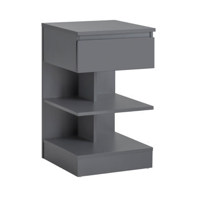 Sobuy Fbt49-Hg,bedside Table Night Stand With Storage Grey Small Side Table,grey,w39Xd39Xh65 - image 1