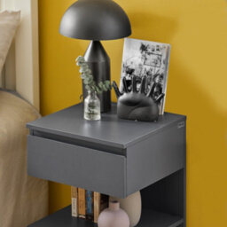Sobuy Fbt49-Hg,bedside Table Night Stand With Storage Grey Small Side Table,grey,w39Xd39Xh65 - thumbnail 4