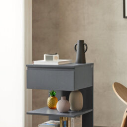 Sobuy Fbt49-Hg,bedside Table Night Stand With Storage Grey Small Side Table,grey,w39Xd39Xh65 - thumbnail 6