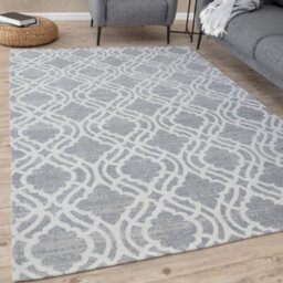 The Rugs Carina Collection  Rugs In Grey 6901G Non-Slip Machine Washable - thumbnail 1