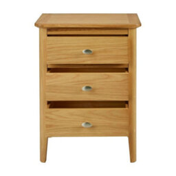 Retro Oak Large Bedside Cabinet Table Scandi Solid Wood Bedroom Chest Drawers - thumbnail 5