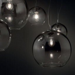 Ideal Lux Luminosa Nemo 20Cm Dome Pendant Ceiling Light Shaded Chrome 1X E27 - thumbnail 2