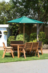 Charles Taylor Trading Charles Taylor Wooden Straight Twin Companion Grand 2 Seater Chair Table Green - thumbnail 9
