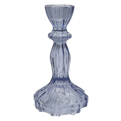 Glass Candle Holder - Pack Of 2 - Blue - image 1