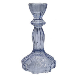 Glass Candle Holder - Pack Of 2 - Blue - thumbnail 2