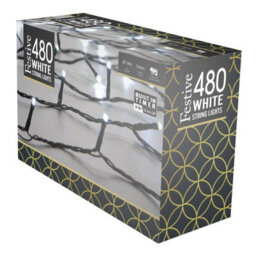 Festive 38.3M Indoor & Outdoor Multifunction Christmas Fairy Lights 480 White Leds - thumbnail 4