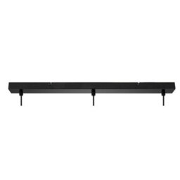 Cosylyte Kingston 3 Light Modern Ribbed Glass Pendant Light - Matt Black Metal - thumbnail 9