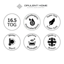 Opulent Home 16.5 Tog Winter Duvet & Pillow Set Striped Microfibre Extra Warm & Cosy - Single - thumbnail 9