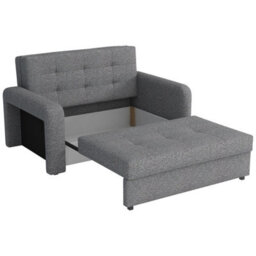 Viva Home Ii Sofa Bed With Two Ottomans For Living Room Chipboard Metal Legs Sleeping Function 158 Cm Turquoise Left - thumbnail 3