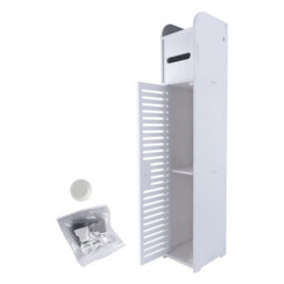 Freestanding White Pvc Bathroom Drawer Cabinet - thumbnail 1